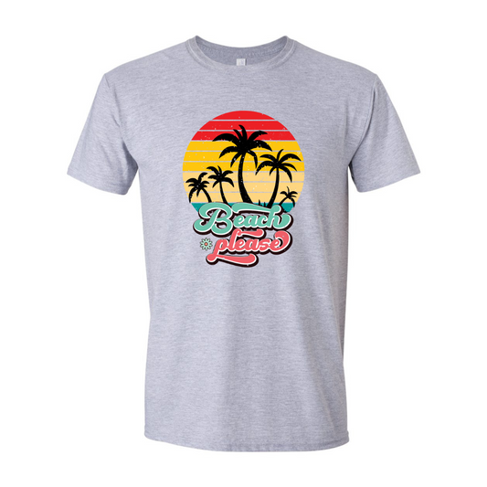 ADULT Unisex T-Shirt SUMA012 BEACH PLEASE