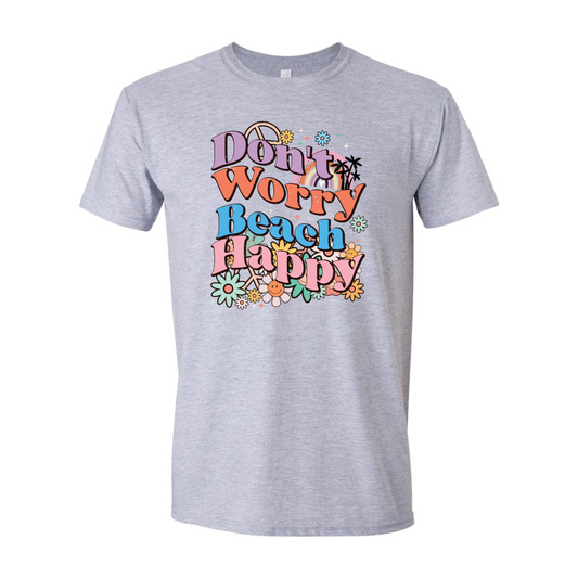 ADULT Unisex T-Shirt SUMA017 DON'T WORRY BEACH HAPPY