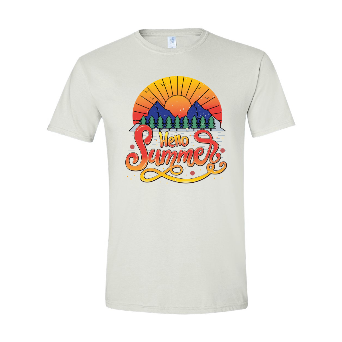 ADULT Unisex T-Shirt SUMA021 HELLO SUMMER SUN MOUNTAINS