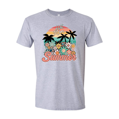 ADULT Unisex T-Shirt SUMA029 HOT MOM SUMMER FLOWERS