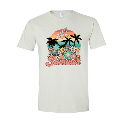 ADULT Unisex T-Shirt SUMA029 HOT MOM SUMMER FLOWERS