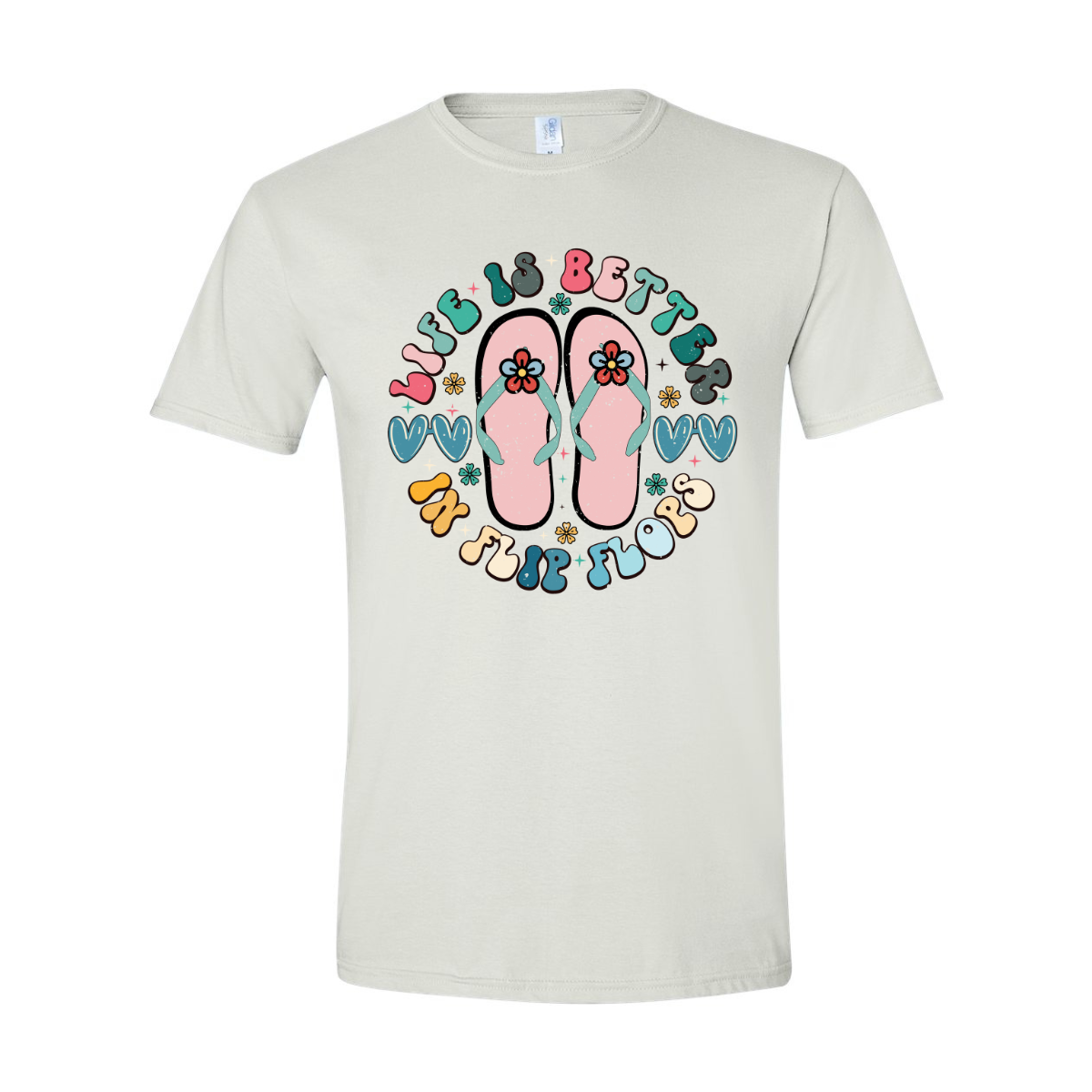 ADULT Unisex T-Shirt SUMA038 LIFE IS BETTER IN FLIP FLOPS