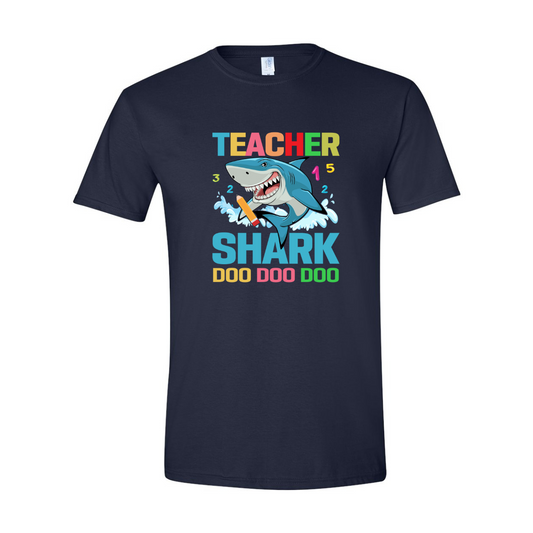 ADULT Unisex T-Shirt TEAA010 TEACHER SHARK DOO DOO DOO