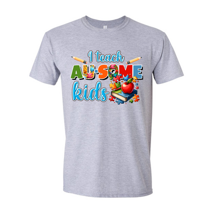 ADULT Unisex T-Shirt TEAB007 I TEACH AU-SOME KIDS