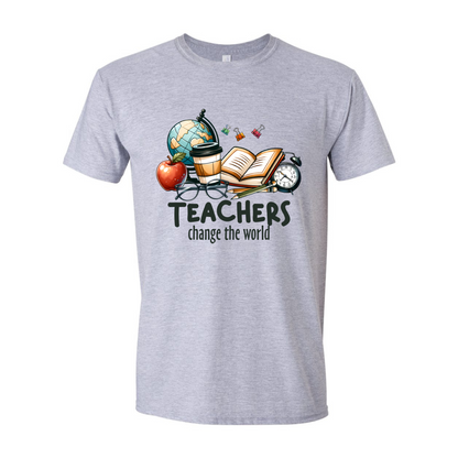 ADULT Unisex T-Shirt TEAB018 TEACHERS CHANGE THE WORLD