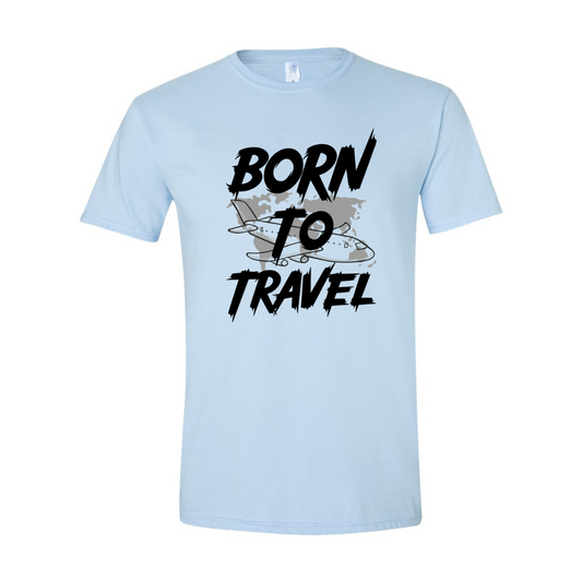ADULT Unisex T-Shirt TRAA001 BORN TO TRAVEL