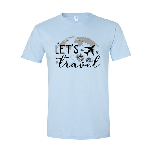 ADULT Unisex T-Shirt TRAA002 LET'S TRAVEL