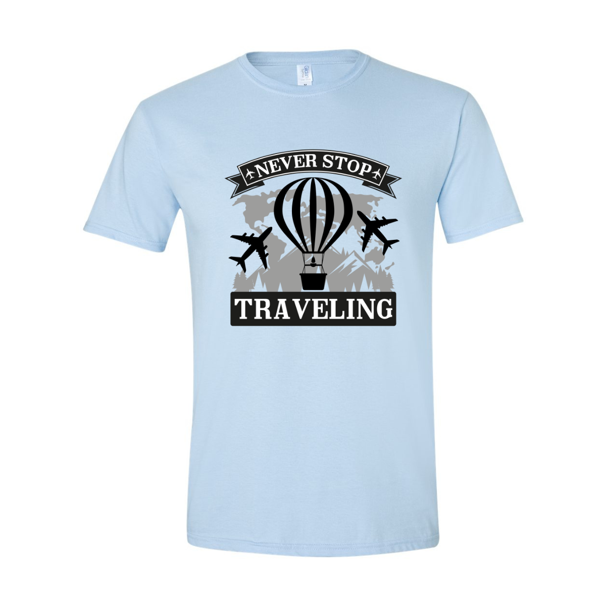 ADULT Unisex T-Shirt TRAA004 NEVER STOP TRAVELING