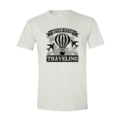 ADULT Unisex T-Shirt TRAA004 NEVER STOP TRAVELING