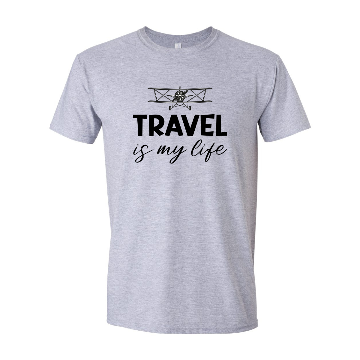 ADULT Unisex T-Shirt TRAA009 TRAVEL IS MY LIFE