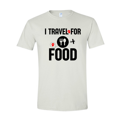 ADULT Unisex T-Shirt TRAA014 I TRAVEL FOR FOOD