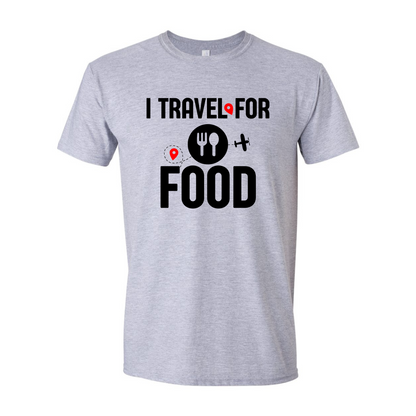 ADULT Unisex T-Shirt TRAA014 I TRAVEL FOR FOOD