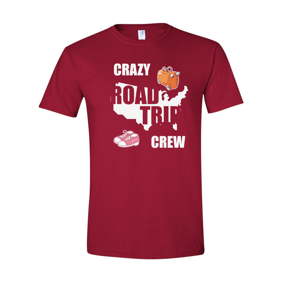 ADULT Unisex T-Shirt TRAB004 CRAZY ROAD TRIP CREW