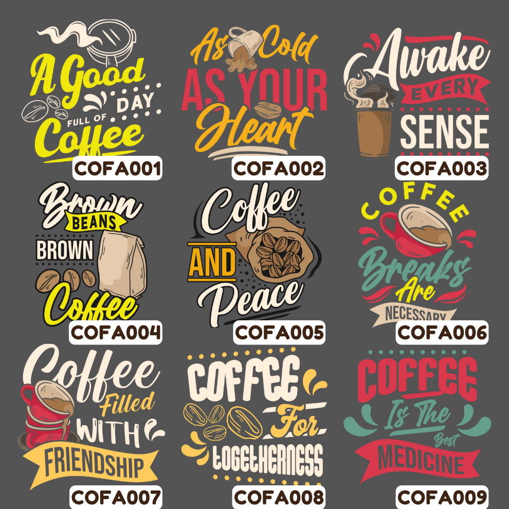 ADULT Unisex Long Sleeve T-Shirt COFFEE Custom Design