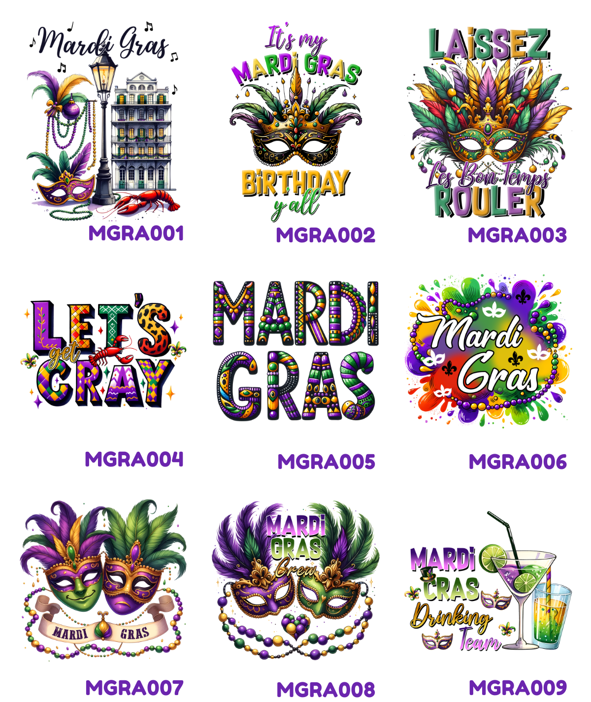 YOUTH T-Shirt MARDI GRAS Custom Design