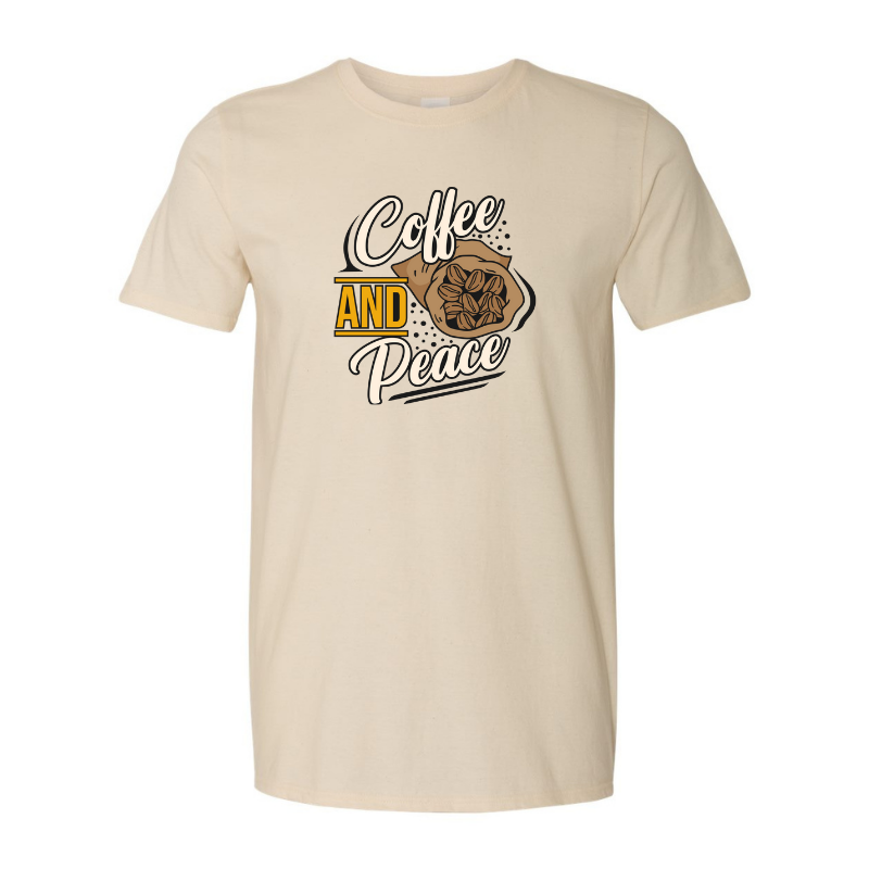 ADULT Unisex T-Shirt COFA005 COFFEE AND PEACE