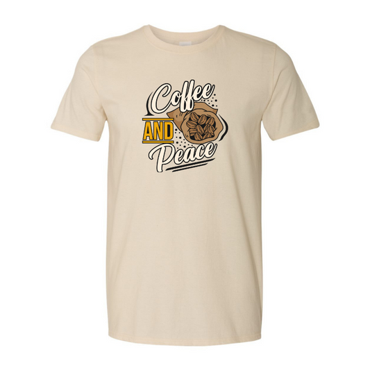 ADULT Unisex T-Shirt COFA005 COFFEE AND PEACE