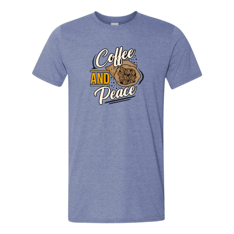 ADULT Unisex T-Shirt COFA005 COFFEE AND PEACE