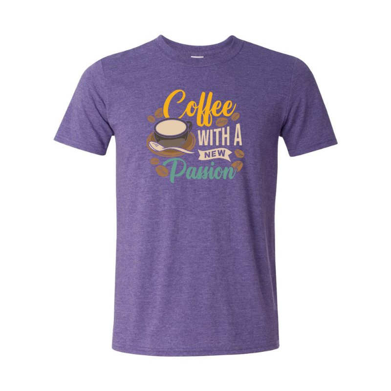 ADULT Unisex T-Shirt COFA013 COFFEE WITH A NEW PASSION