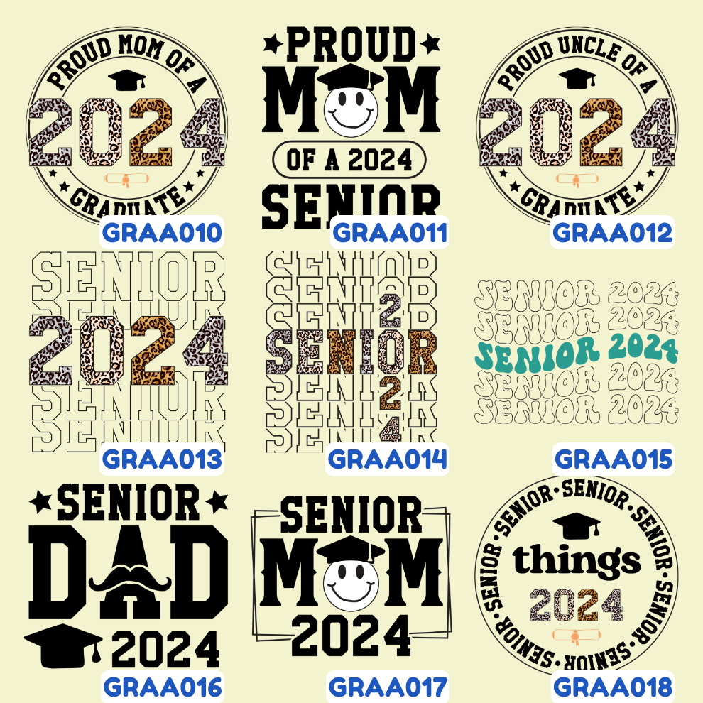 ADULT Unisex Hoodie GRADUATION SENIOR 2024 Custom Design