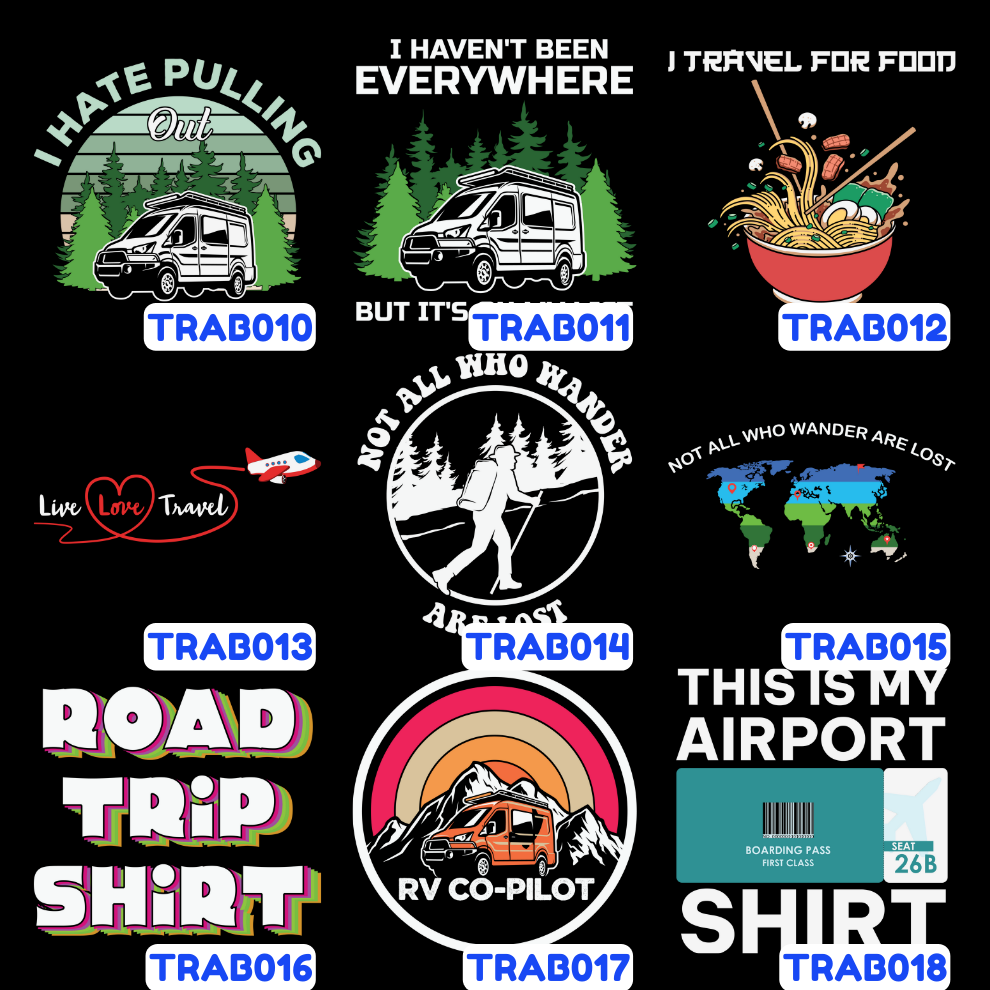 ADULT Unisex T-Shirt TRAVEL Custom Design