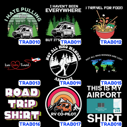 ADULT Unisex T-Shirt TRAVEL Custom Design