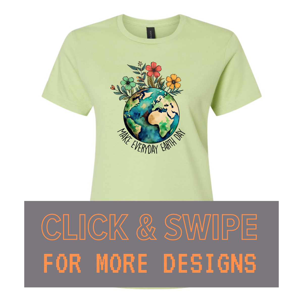 WOMEN'S Crewneck T-Shirt EARTH DAY Custom Design