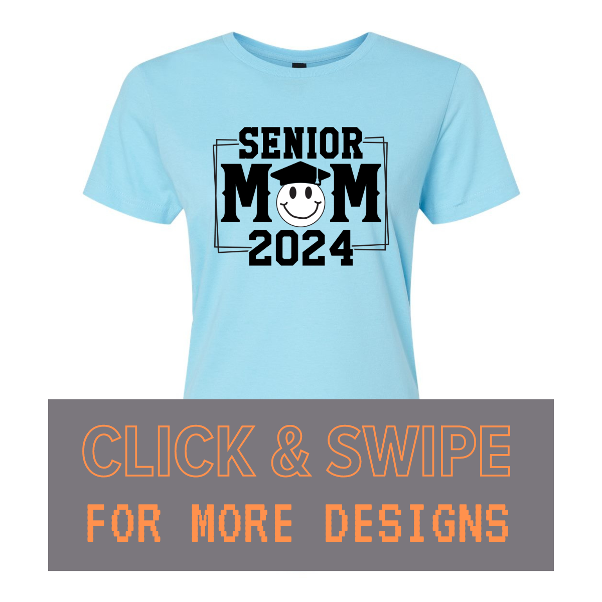 WOMEN'S Crewneck T-Shirt GRADUATION SENIOR 2024 Custom Design