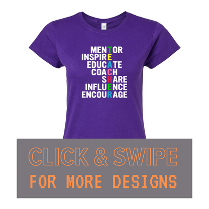 WOMEN'S Crewneck T-Shirt TEACHER Custom Design