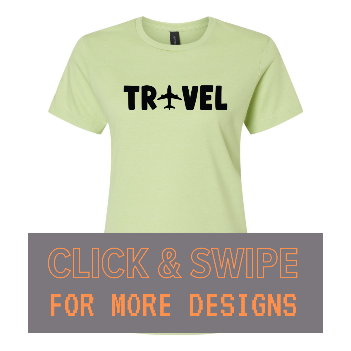 WOMEN'S Crewneck T-Shirt TRAVEL Custom Design