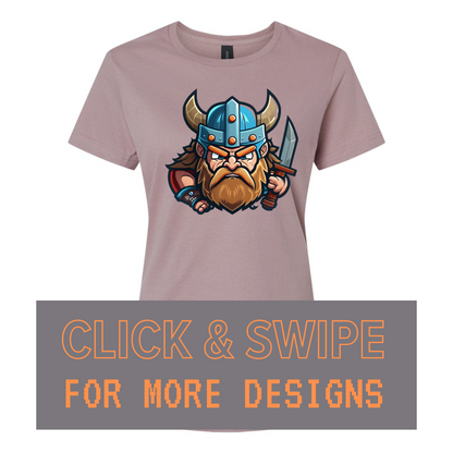 WOMEN'S Crewneck T-Shirt VIKING Custom Design