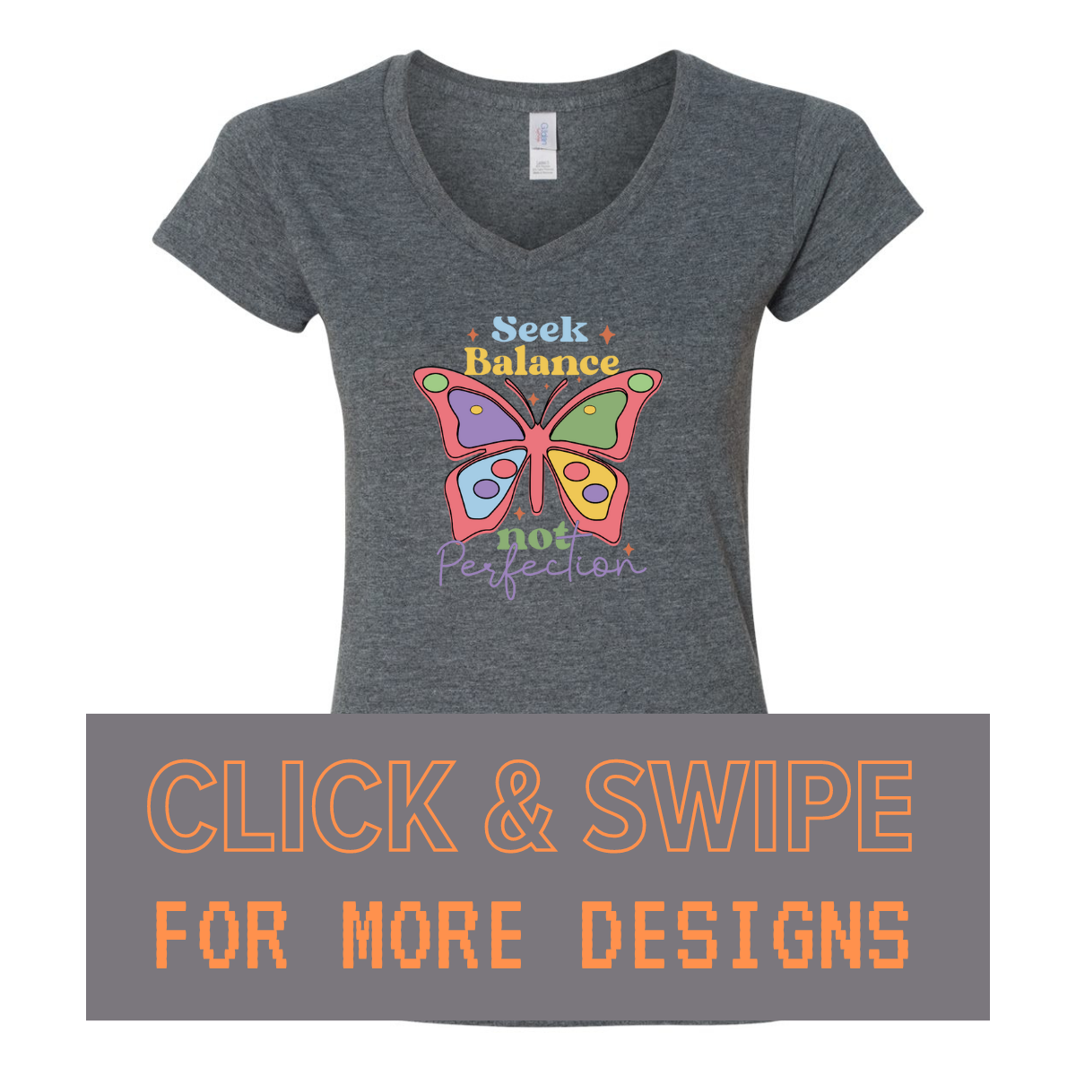 WOMEN'S V-Neck T-Shirt INSPIRATIONAL Custom Design