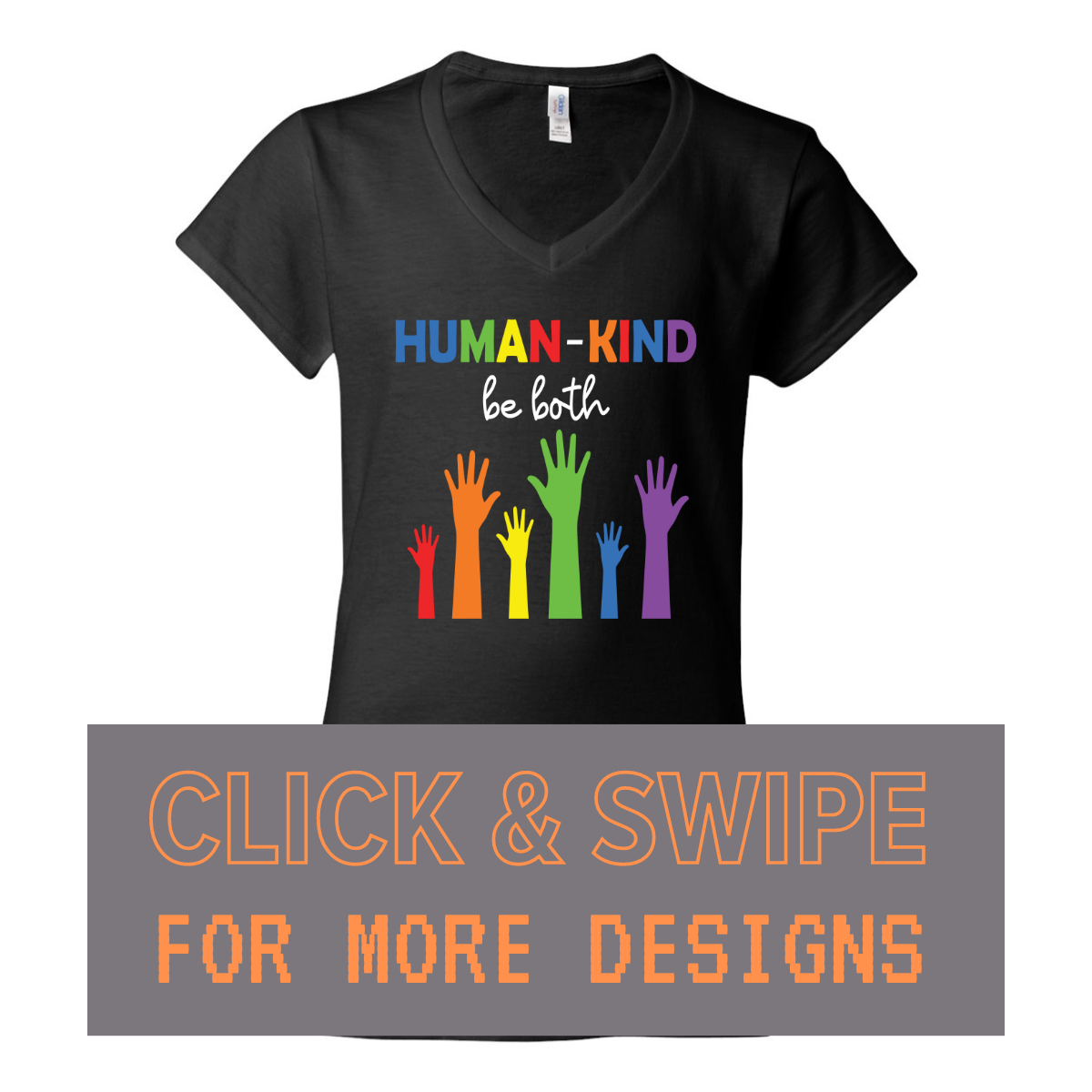 WOMEN'S V-Neck T-Shirt PRIDE MONTH Custom Design