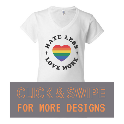 WOMEN'S V-Neck T-Shirt PRIDE MONTH Custom Design