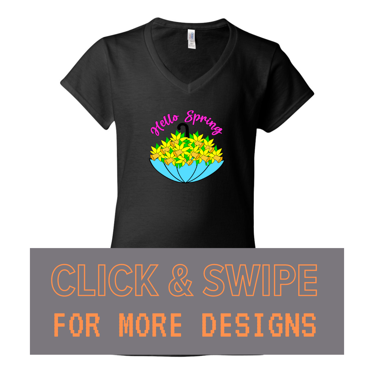 WOMEN'S V-Neck T-Shirt SPRING Custom Design