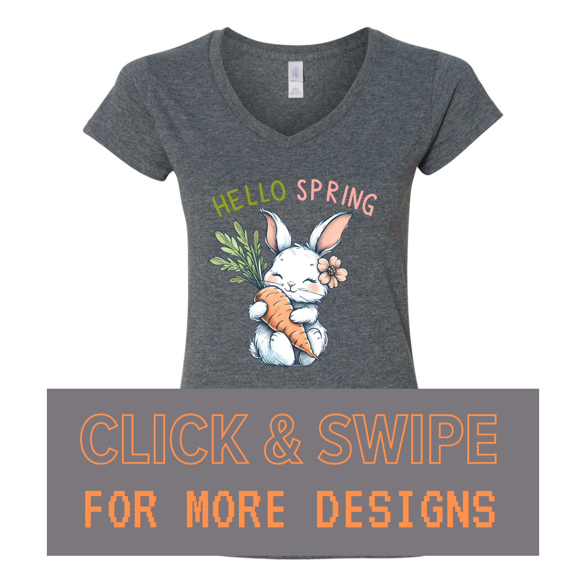 WOMEN'S V-Neck T-Shirt SPRING Custom Design