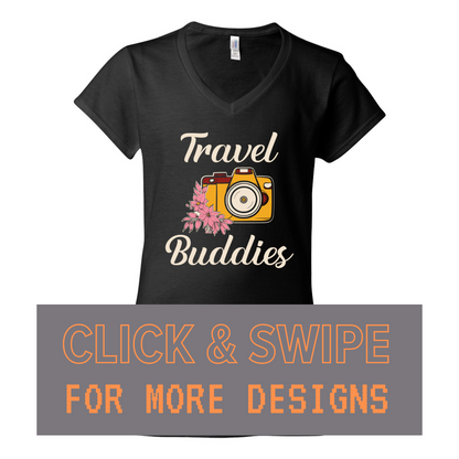 WOMEN'S V-Neck T-Shirt TRAVEL Custom Design