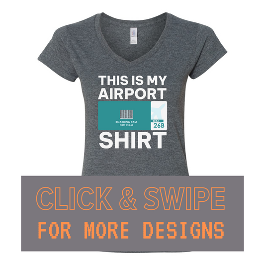 WOMEN'S V-Neck T-Shirt TRAVEL Custom Design