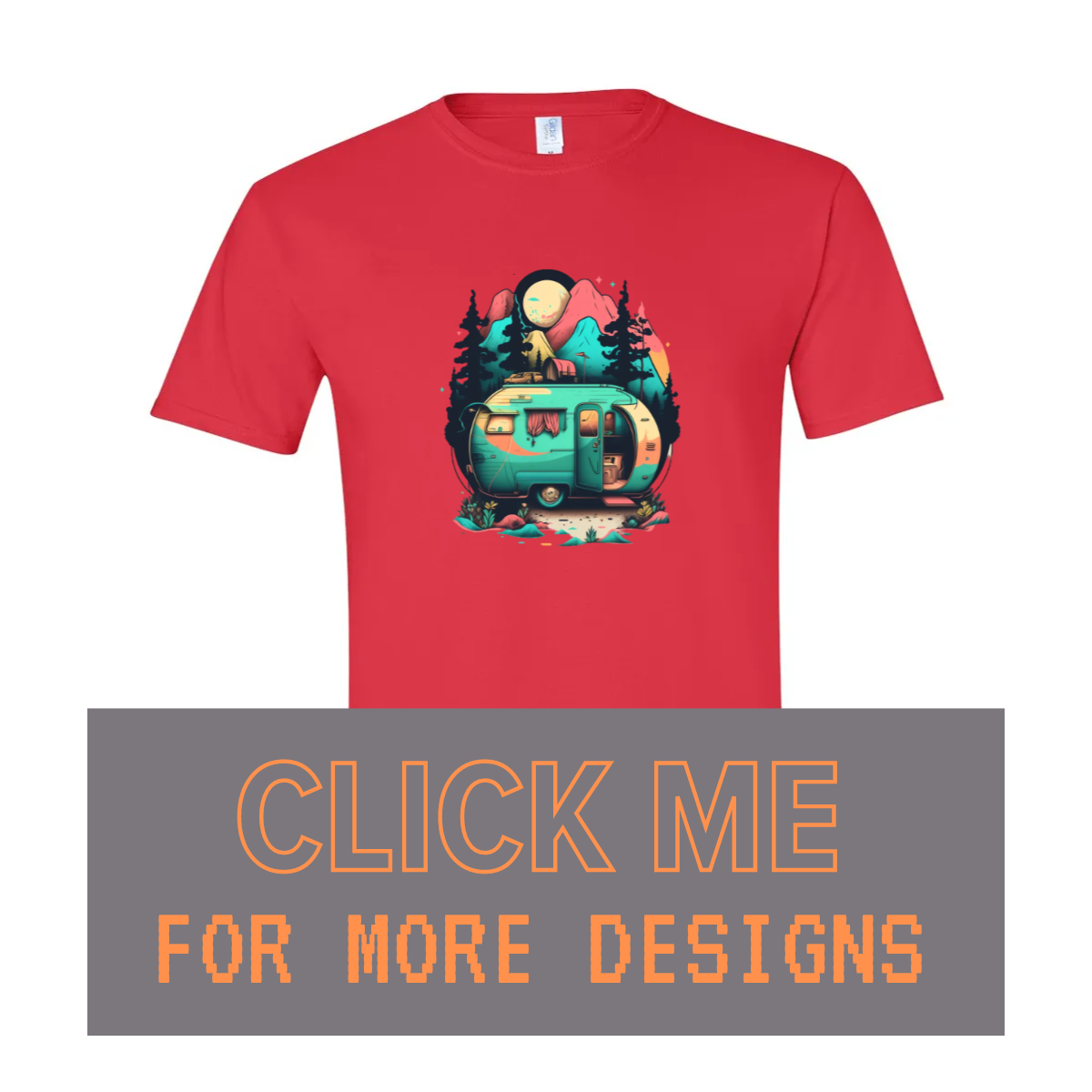 ADULT Unisex T-Shirt CAMPER Custom Design