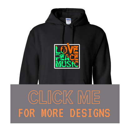 ADULT Unisex Hoodie MUSIC Custom Design