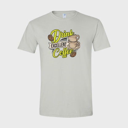 ADULT Unisex T-Shirt COFA015 DRINK EXCELLENT COFFEE