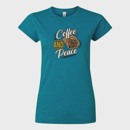 WOMEN'S Crewneck T-Shirt COFFEE Custom Design