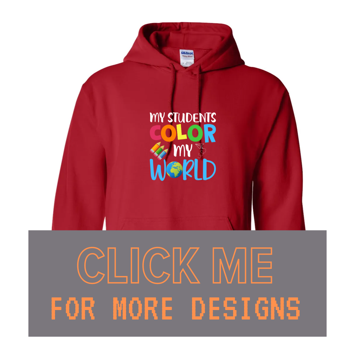 ADULT Unisex Hoodie TEACHER Custom Design