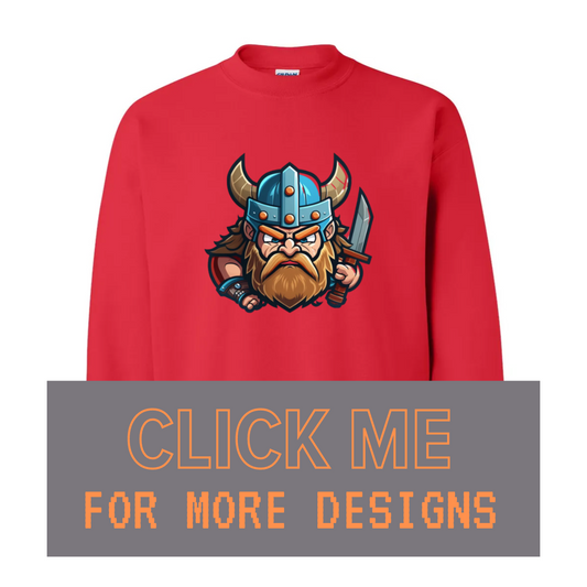 ADULT Unisex Sweatshirt VIKING Custom Design