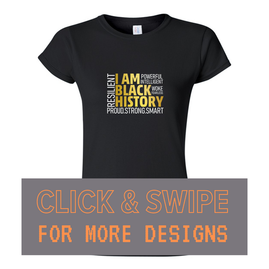 WOMEN'S Crewneck T-Shirt BLACK HISTORY MONTH Custom Design